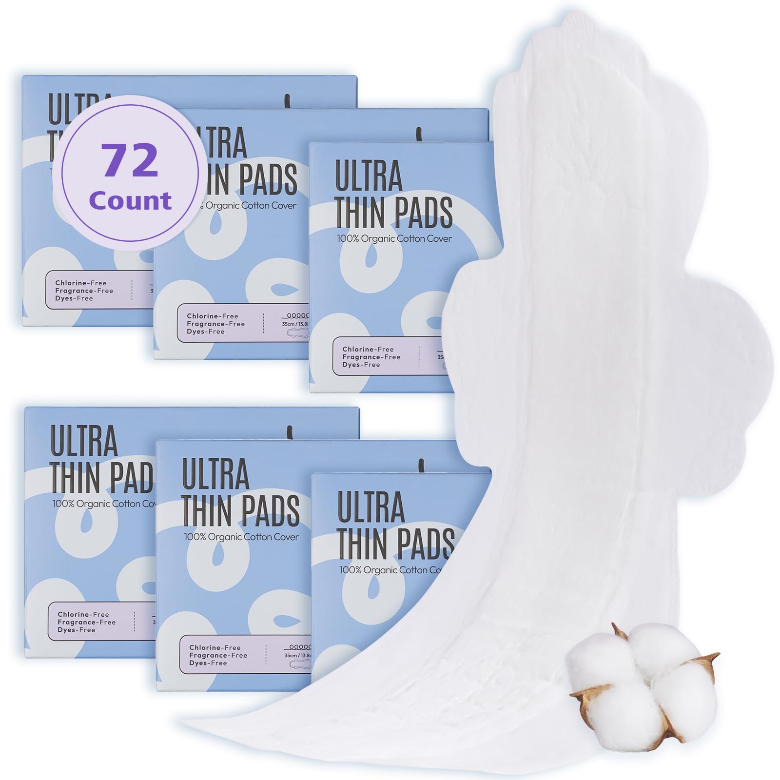 100% Organic Ultra Thin Extra Heavy Flow Menstrual Sanitary Napkins for Women with Wings Cotton Extra Coverage
| Super